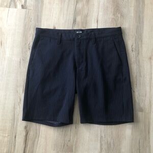 ONLY & SONS Navy Pinstripe Long Shorts